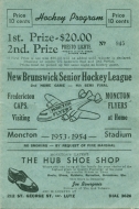1953-54 Moncton Flyers game program