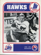 1990-91 Moncton Hawks game program