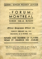 1942-43 Montreal Army game program