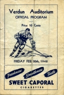 1947-48 Montreal C.N.R. game program