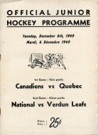 1949-50 Montreal Junior Canadiens game program