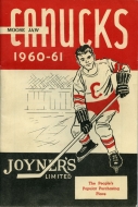 1960-61 Moose Jaw Canucks game program