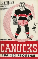 1961-62 Moose Jaw Canucks game program