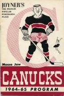 1964-65 Moose Jaw Canucks game program