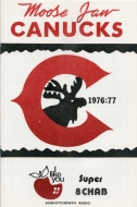 1976-77 Moose Jaw Canucks game program