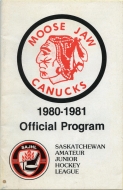 1980-81 Moose Jaw Canucks game program