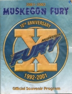 2001-02 Muskegon Fury game program