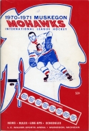 1970-71 Muskegon Mohawks game program