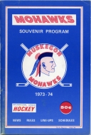 1973-74 Muskegon Mohawks game program