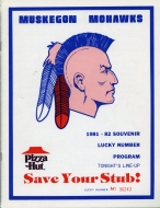 1981-82 Muskegon Mohawks game program