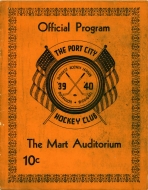 1939-40 Muskegon Sailors game program