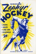 1961-62 Muskegon Zephyrs game program