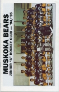 1994-95 Muskoka Bears game program