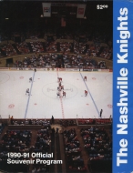 1990-91 Nashville Knights game program