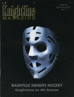 1994-95 Nashville Knights game program