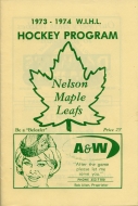 1973-74 Nelson Maple Leafs game program