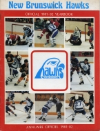 1981-82 New Brunswick Hawks game program