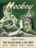 1950-51 New Haven Bears game program