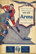 1929-30 New Haven Eagles game program