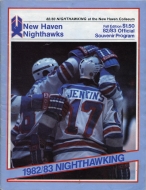 1982-83 New Haven Nighthawks game program