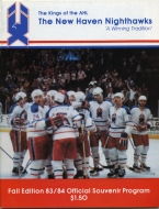 1983-84 New Haven Nighthawks game program