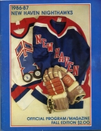 1986-87 New Haven Nighthawks game program