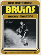 1972-73 New Westminster Bruins game program