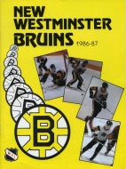 1986-87 New Westminster Bruins game program