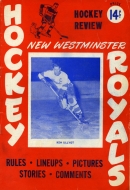1950-51 New Westminster Royals game program