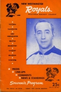 1956-57 New Westminster Royals game program