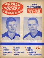 1957-58 New Westminster Royals game program