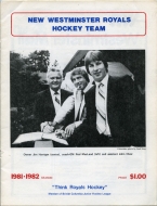 1981-82 New Westminster Royals game program
