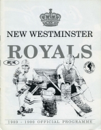 1989-90 New Westminster Royals game program