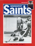 1986-87 Newmarket Saints game program