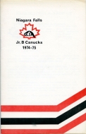 1974-75 Niagara Falls Canucks game program