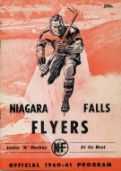 1960-61 Niagara Falls Flyers game program