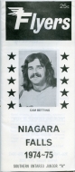 1974-75 Niagara Falls Flyers game program