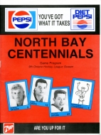 1990-91 North Bay Centennials game program