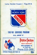 1967-68 North York Rangers game program