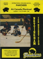 1983-84 Nottingham Panthers game program