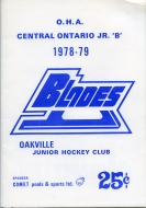 1978-79 Oakville Blades game program