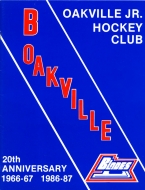 1986-87 Oakville Blades game program