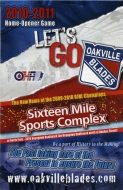 2010-11 Oakville Blades game program
