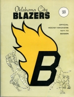 1971-72 Oklahoma City Blazers game program