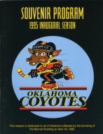 1994-95 Oklahoma Coyotes game program
