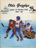 1987-88 Olds Grizzlys game program
