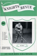 1960-61 Omaha Knights game program