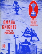 1970-71 Omaha Knights game program