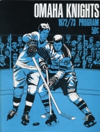 1972-73 Omaha Knights game program