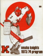 1973-74 Omaha Knights game program